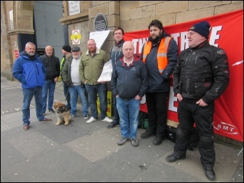 Newcastle RMT picket line 5 