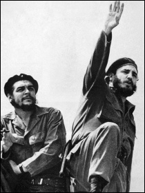 Che Guevara and Fidel Castro during the revolution