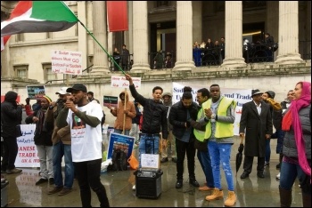 London protest in solidarity with the movement in Sudan, 27.1.19, photo by Paula Mitchell