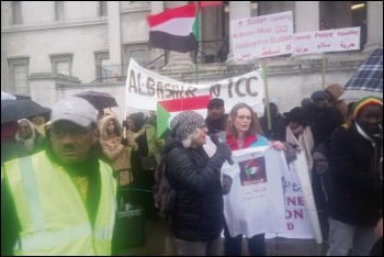 London protest in solidarity with the movement in Sudan, 27.1.19, photo by Mark Best