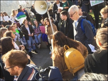 London Socialist Party sound system being used, London 15.2.19, photo by Paula Mitchell