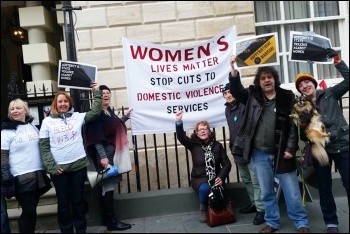 Womens Lives Matter campaigners fighting for domestic violence services, photo Iain Dalton