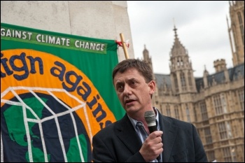 Socialist Party member Chris Baugh, incumbent PCS assistant general secretary candidate, speaking at a recent protest, photo Socialist Party