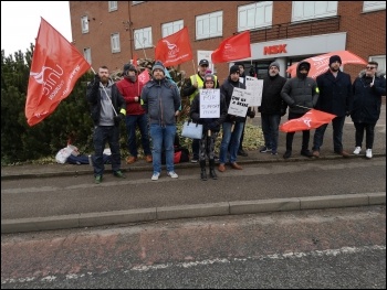 NSK workers in Newark striking against attacks on terms and conditions, photo Jon Dale, photo Jon Dale