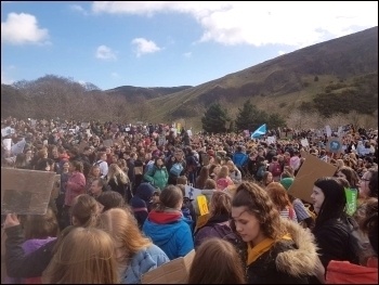 March 15 Climate protest outside the Scottish parliament