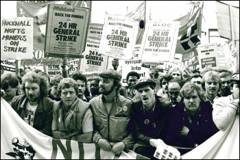 Miners lobbying the TUC, photo Dave Sinclair