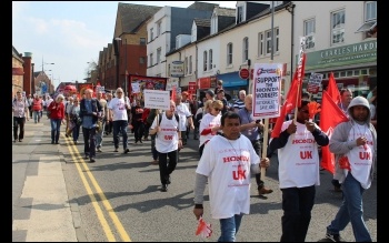 Demonstration to save Honda plant, Swindon, 30.3.19, photo S. German
