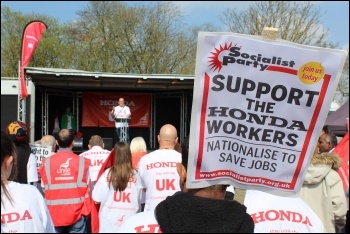 Demonstration to save Honda plant, Swindon, 30.3.19, photo S. German