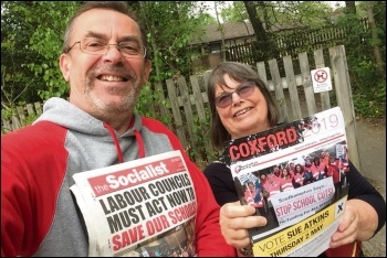Socialist Party members including candidate Sue Atkins out campaigning in Southampton, photo by Nick Chaffey