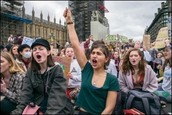 School students fighting for system change on the climate strikes, photo Paul Mattsson