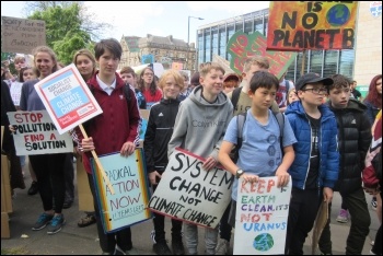 Climate change protesters in Newcastle, 24 May 2019, photo by Elaine Brunskill