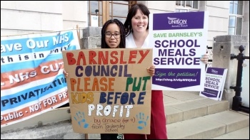 Barnsley Unison lobby of council cabinet 29.5.19, photo A Tice