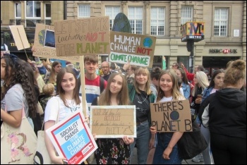 Newcastle: Climate change protesters, 24.5.19, photo E Brunskill
