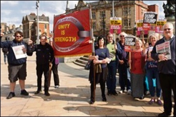 Protesting against Trump in Hull, 3.6.19