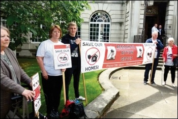 Campaigning to save homes in Leeds, photo by Iain Dalton Campaigning to save homes in Leeds, photo by Iain Dalton