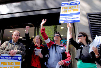 PCS on strike 1 May 2007, photo Paul Mattsson