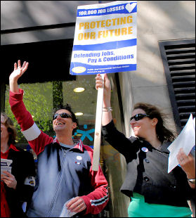 PCS on strike 1 May 2007, photo Paul Mattsson