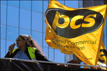 PCS on strike 1 May 2007, photo Paul Mattsson