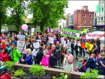 Essex protest against library closures June 2019, photo Dave Murray
