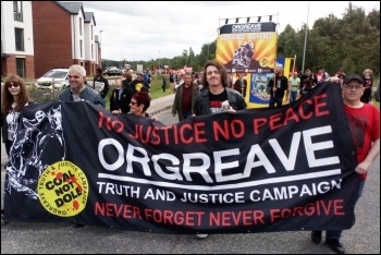 Orgreave marchers, 15.6.19, photo by A Tice