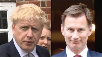 Both millionaires, Johnson and Hunt, have long track records of voting for and implementing massive cuts Both millionaires, Johnson and Hunt, have long track records of voting for and implementing massive cuts
