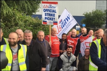 Sainsbury's strikers at Waltham Point, 27.6.19, photo by Usdaw Activist