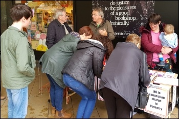 Campaigning against the congestion charge in Coventry, June 2019, photo by Coventry Socialist Party