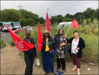Unite the Union members employed as drivers and passenger assistants by Hackney council have been taking action. July 2019