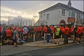 Plymouth Royal Mail workers on strike against bullying management, 24-26.7.19, photo by Ryan Aldred