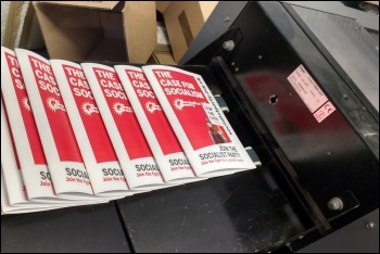 The Socialist Party's press is an essential political tool, photo by James Ivens