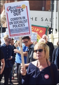 Tories Out! Lobbying the TUC with the National Shops Stewards Network, Sept 2019, photo Mary Finch