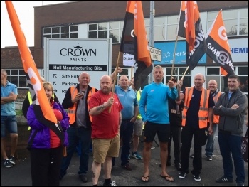 Crown Paints strike August 2019