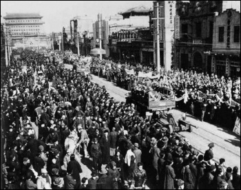The People's Liberation Army enters Peking (Beijing) in 1949 The People's Liberation Army enters Peking (Beijing) in 1949
