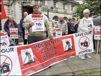 LS26 Save Our Homes campaigners lobbying the Leeds Council planning committee, photo Iain Dalton