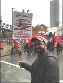 Protesting in Manchester against the Tories at the start of Tory Party  conference, 29 Sept 2019, photo JB