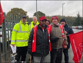 Forbo Flooring strike November 2019, photo Unite the Union