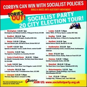 Socialist Party general election meetings Nov-Dec 2019