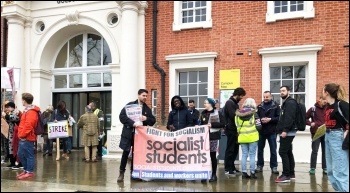 London Goldsmiths, UCU strike 25.11.19, photo Paula Mitchell