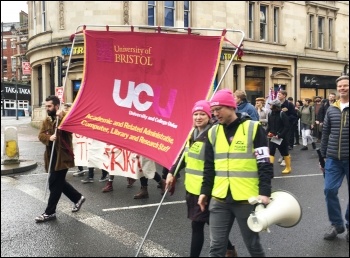 Bristol, UCU strike 25.11.19, photo Roger Thomas