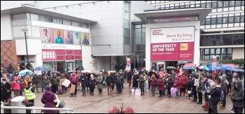 Sheffield Hallam, UCU strike Nov 2019, photo by J. Dale