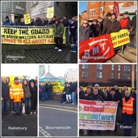 SWR picket lines 3 December SWR picket lines 3 December