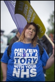 Anti-Tory demonstrator, photo Paul Mattsson