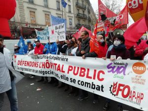 Workers demonstrating in Rouen, France, 5.12.19, photo by GR