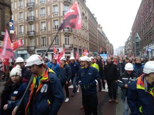 Marching in Rouen, December 2019, photo by GR