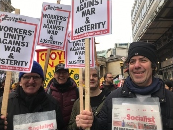 Stop the War protest in London 11 January, photo London Socialist Party