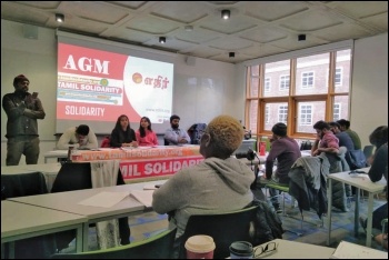 Tamil Solidarity AGM, 11.1.2020, photo by London Socialist Party