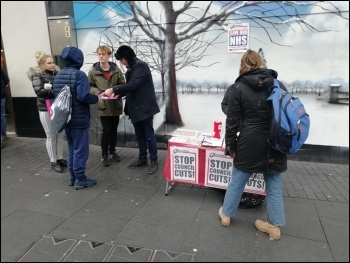Leicester Socialist Party stall 24 January