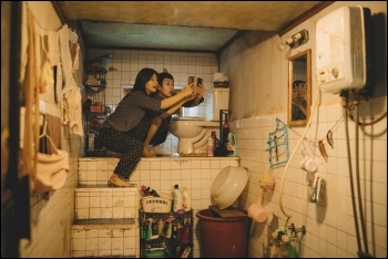 Parasite's protagonists live a squalid underground life while the rich luxuriate, still from Parasite