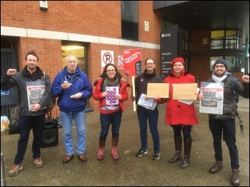 UCU picket line UEL Stratford 24 February 2020