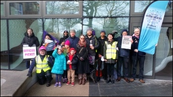 UCU picket line at Sheffield University